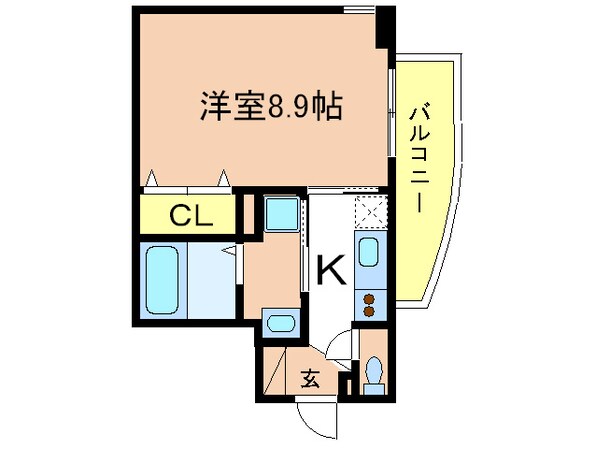 ｱｸｱﾌﾟﾚｲｽ新神戸駅前（５０１）の物件間取画像